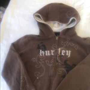Hurley Zip Hoody- Embroidered- well broken in - XL